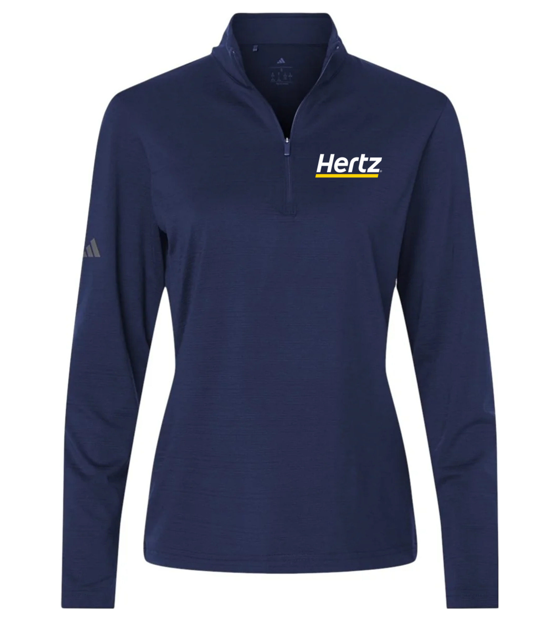 Adidas Women's Textured Stripe Quarter-Zip Pullover