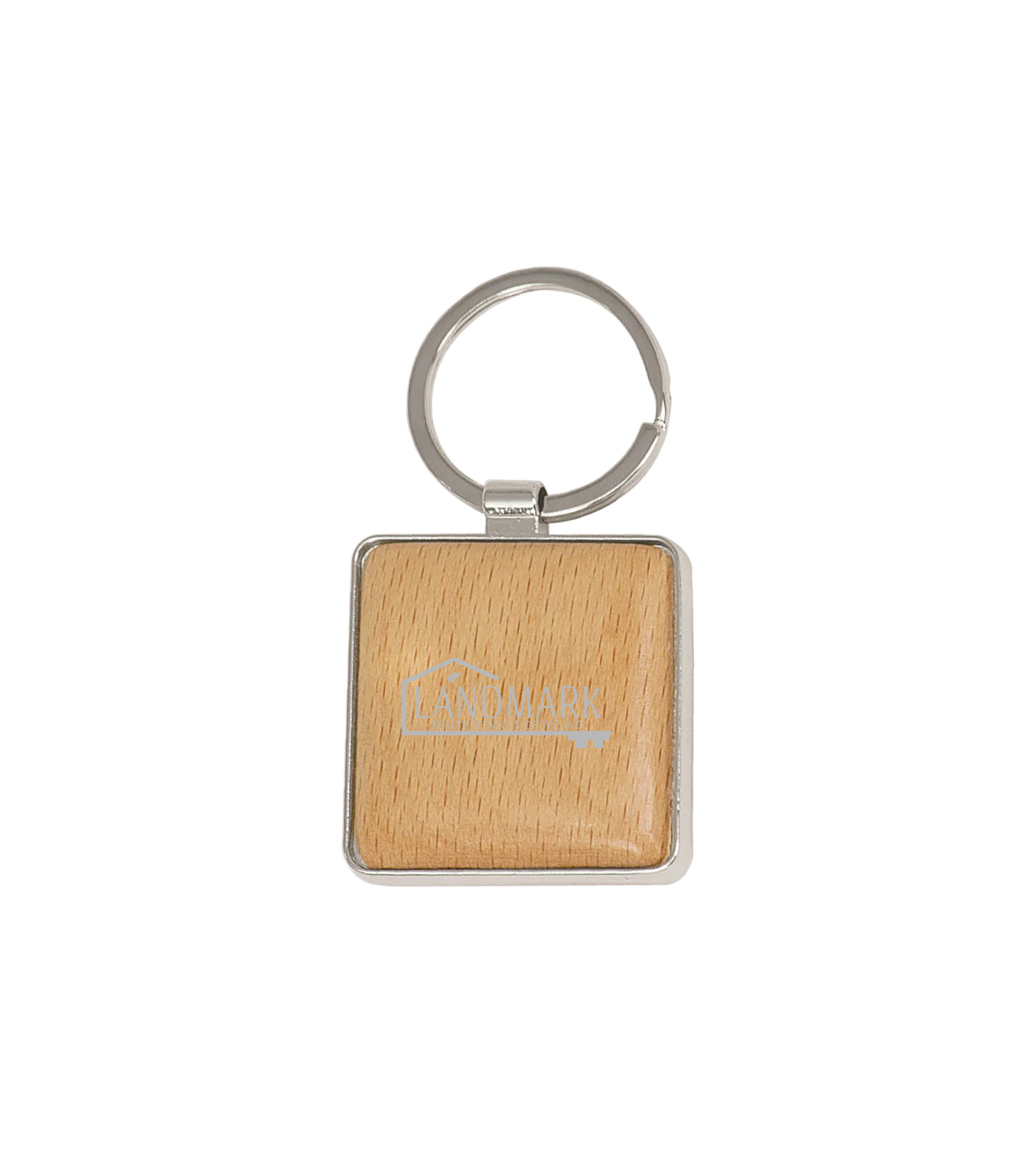 1 9/16 x 1 9/16 Laserable Square Keychain