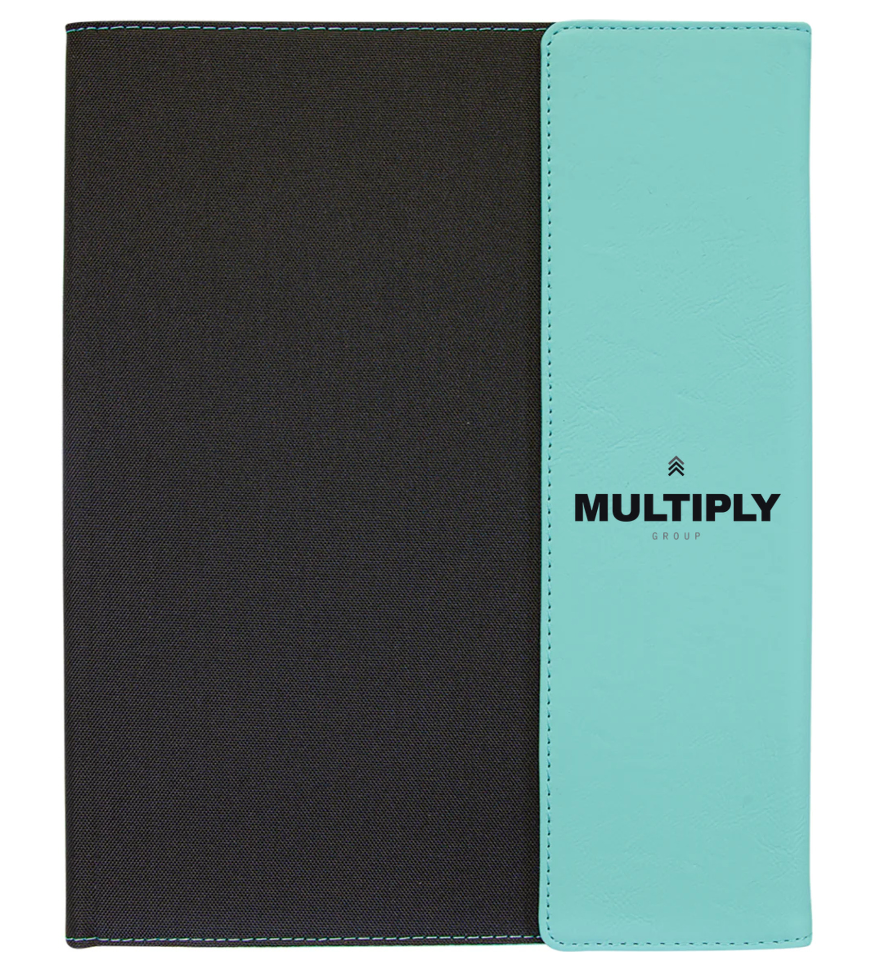 9 1/2 x 12 Laserable Leatherette Canvas Portfolio w / Notepad